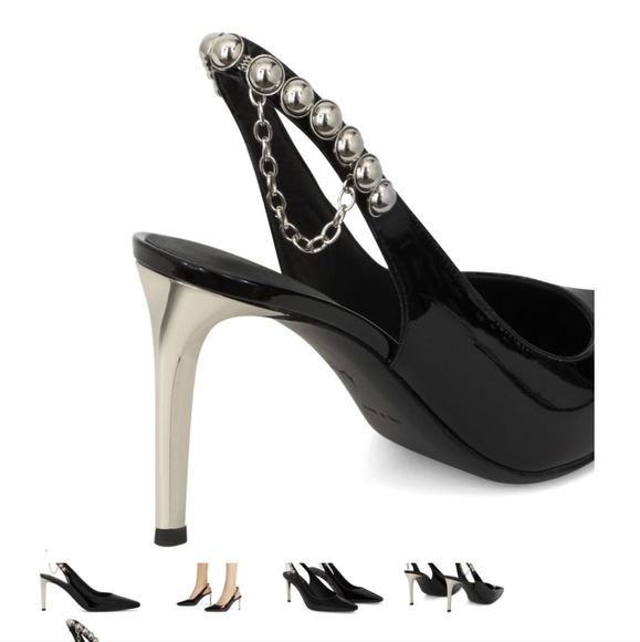 GIUSEPPE ZANOTTI Kurtney 85 embellished patent-leather slingback pumps - Picture 1 of 7